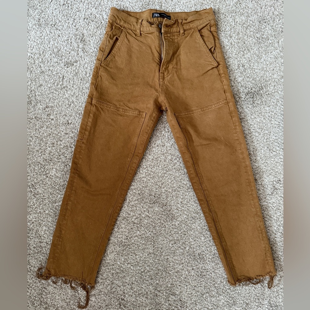 Zara Men's Light Brown Carpenter Pants